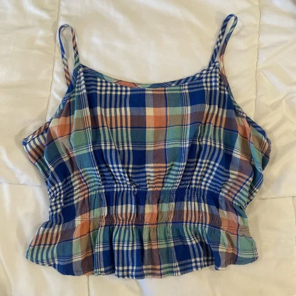 Cami with gingham pattern - Picture 1 of 8